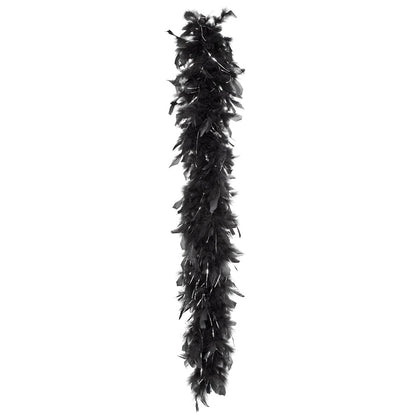 Feather boa Noir & Argent 50 g Glamour