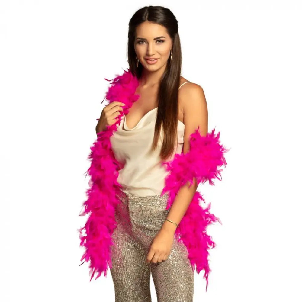 Boa à plumes Fuchsia 65 Grs 180 cm