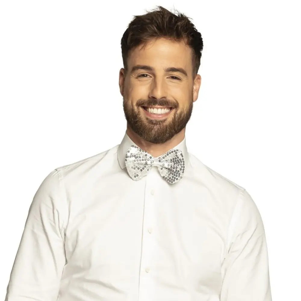 Nœud Papillon Sequins Argentés