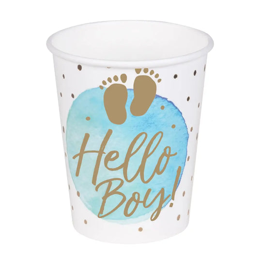 10 Gobelets en Carton 21cl - 'Hello Boy!'