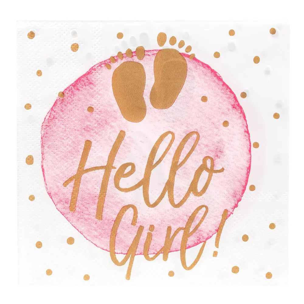20 Serviettes en Papier - 'Hello Girl!'
