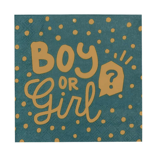 Set 12 Serviettes en papier 'Boy or Girl?'