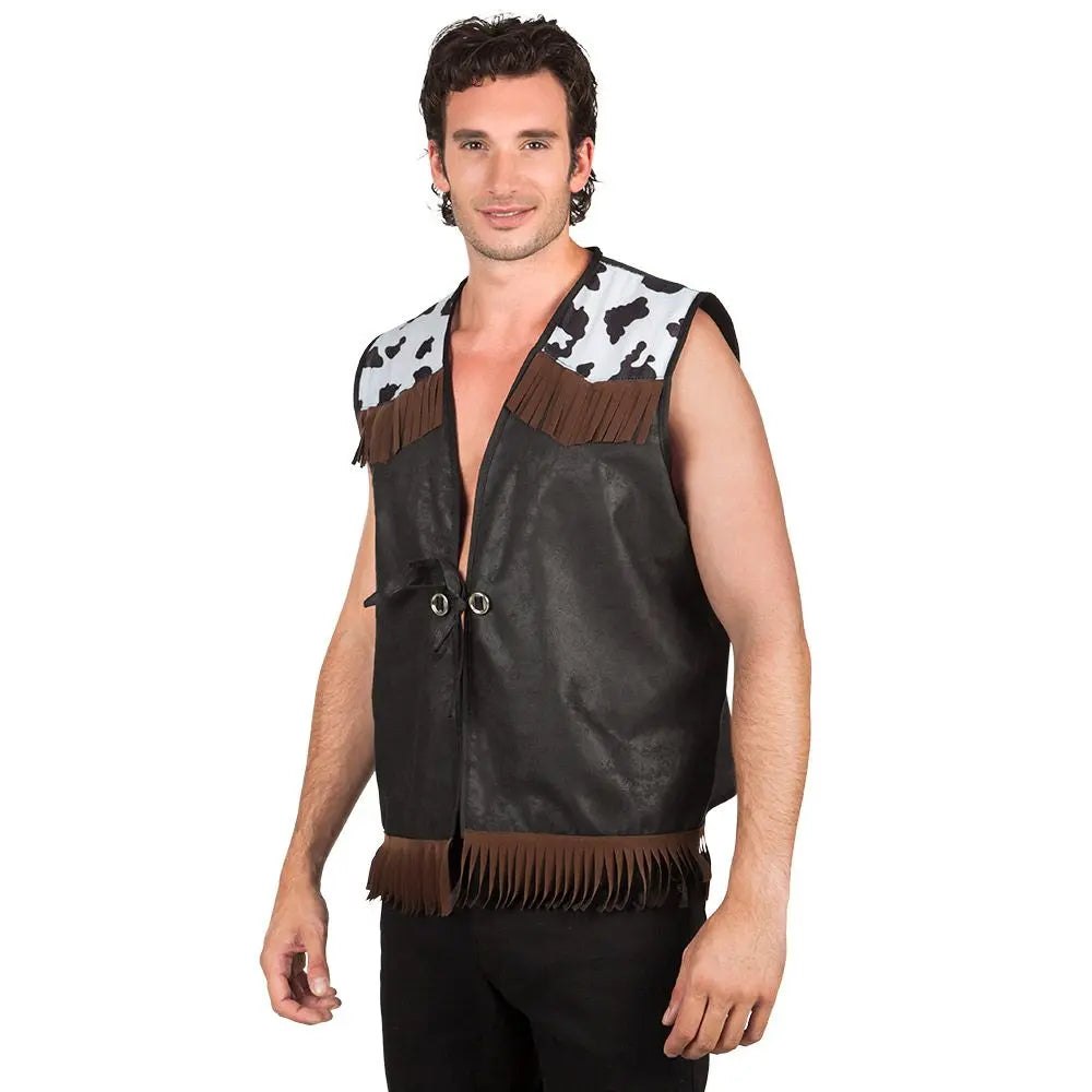 Gilet Western Adulte Noir - L/XL