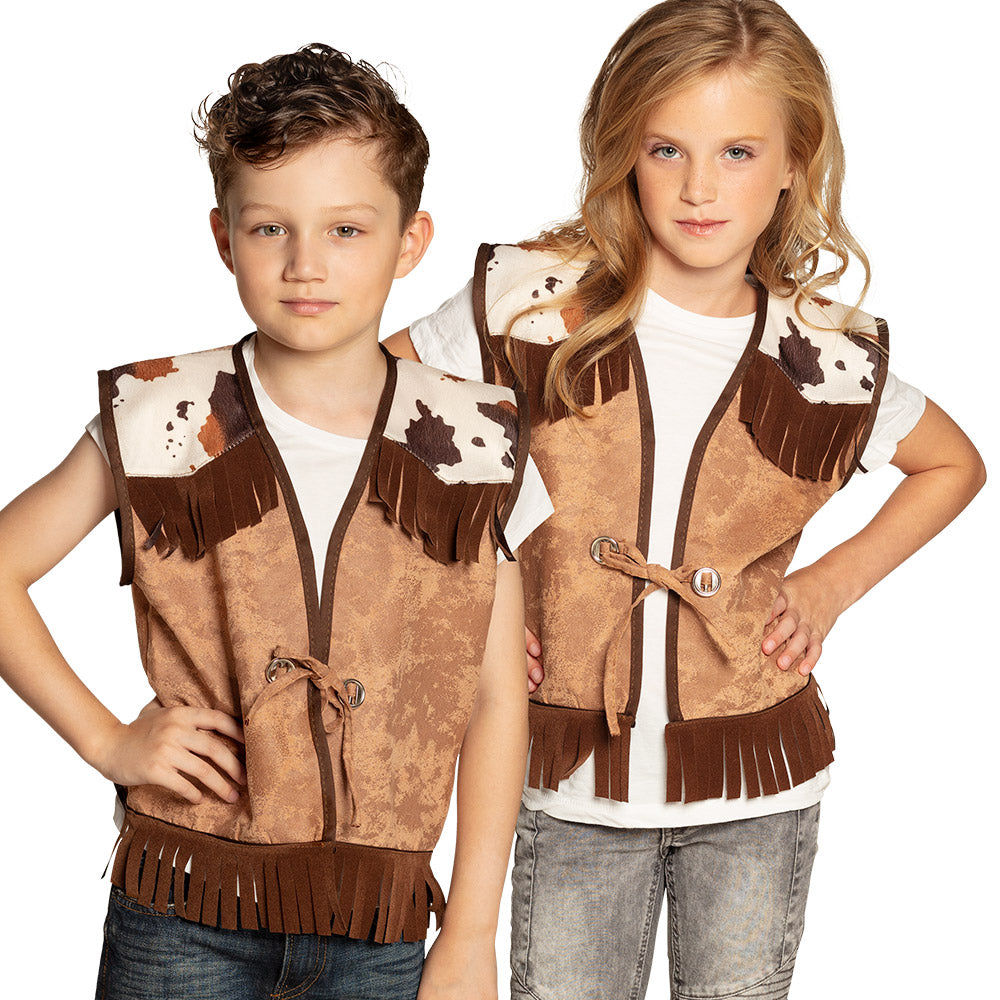 Gilet Western camel