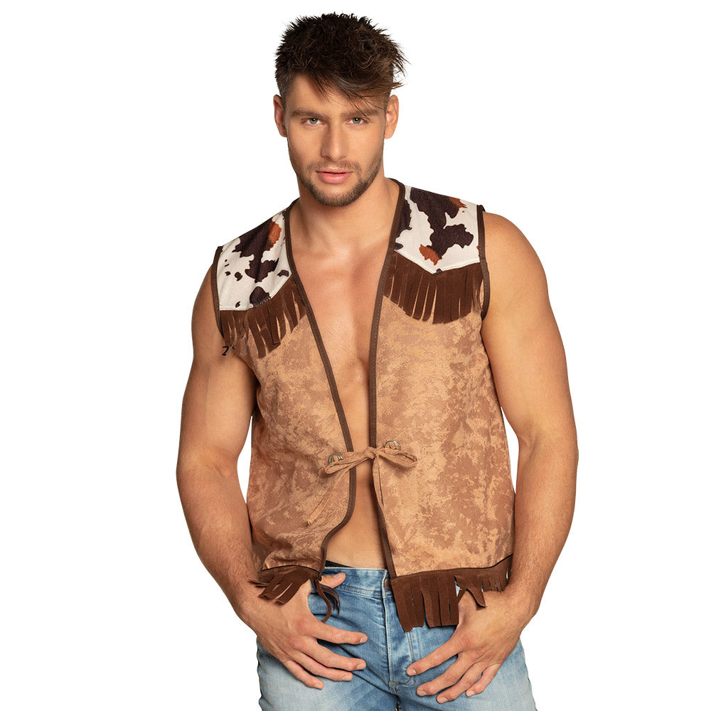 Gilet Western camel