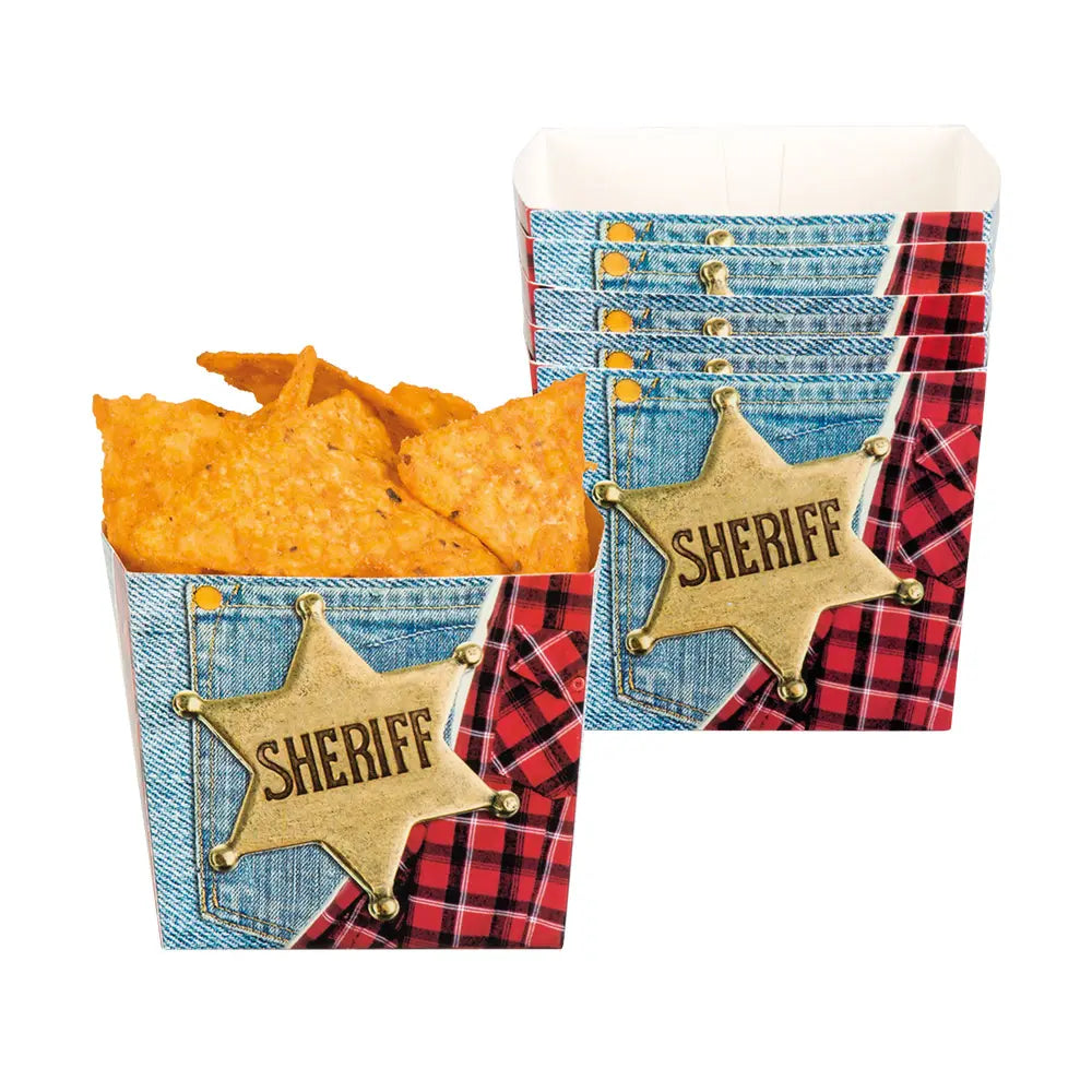 6 Bols en Carton - Wild West 'Sheriff'