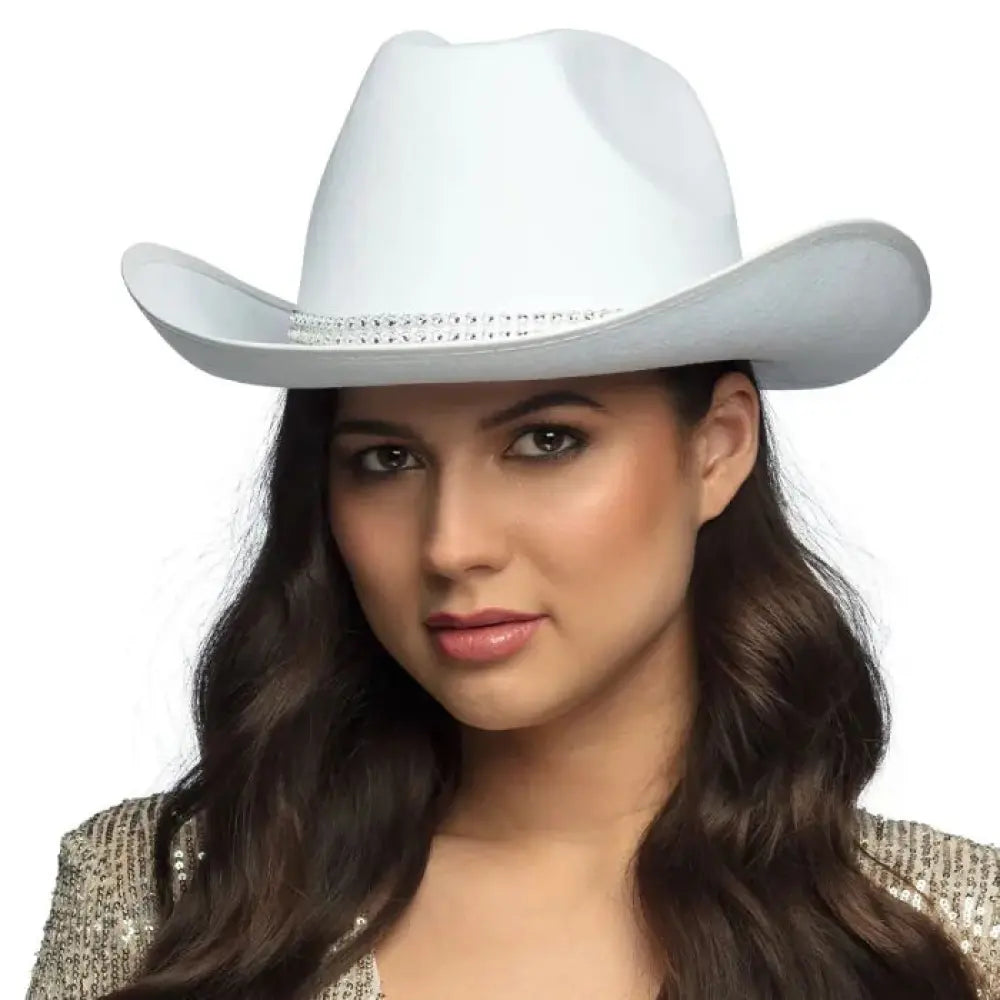 Chapeau Cowboy Daisy Blanc