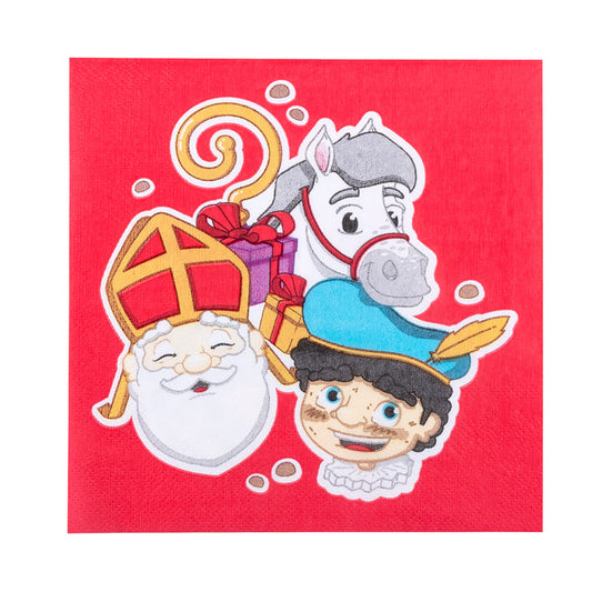 Set 20 Serviettes en papier Saint Nicolas