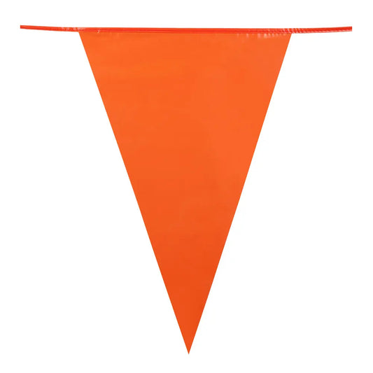 Guirlande de fanions PE Orange (25 m)
