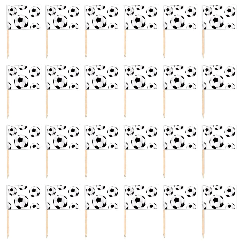 Set 24 Bâtonnets de drapeau Football