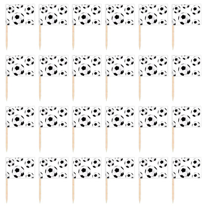 Set 24 Bâtonnets de drapeau Football