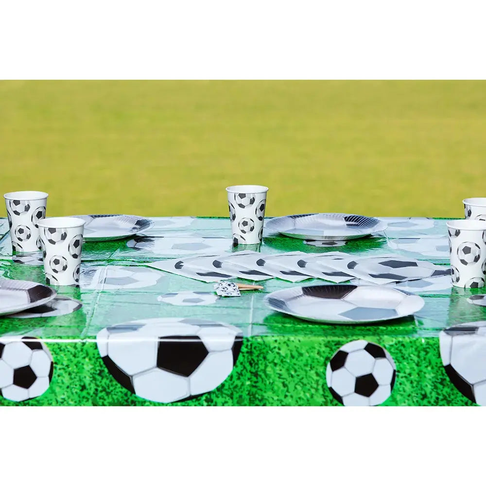 10 Assiettes en Carton D23cm - Ballon Football 