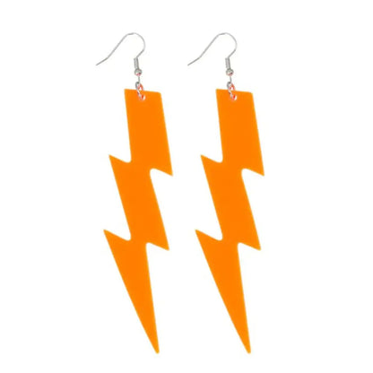 Paire de Pendants d'Oreille ''Flash'' Orange Fluo