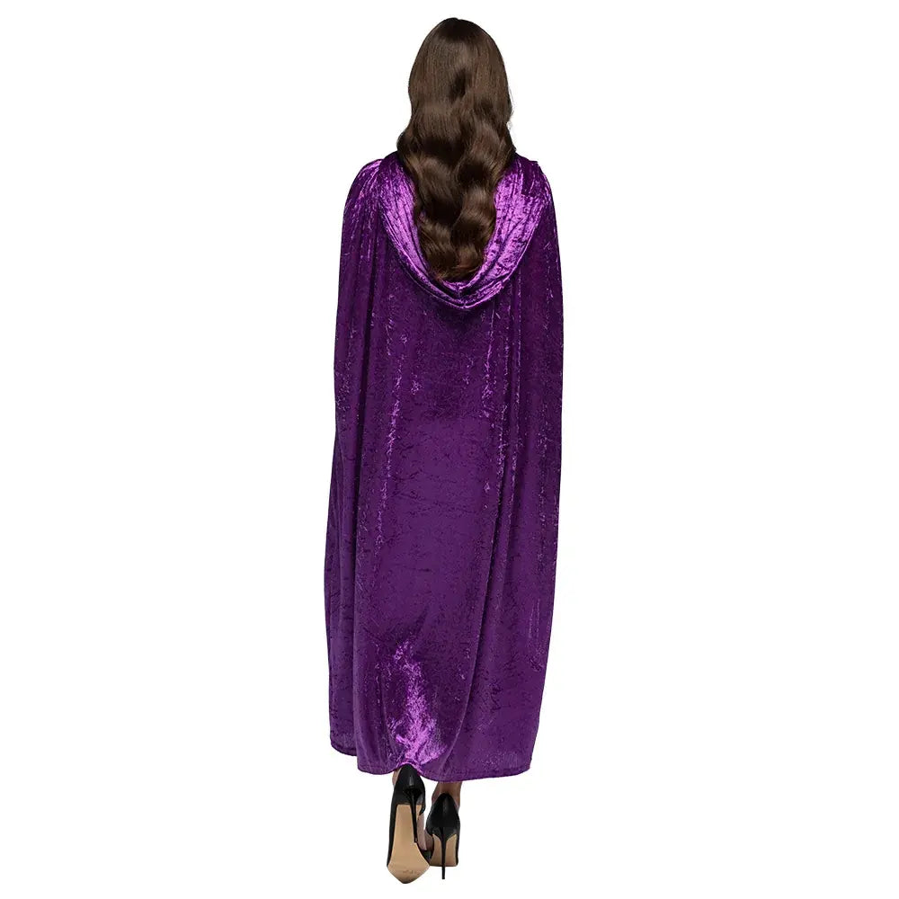 Cape à Capuche - Luxe Velours - Violet - 170 cm
