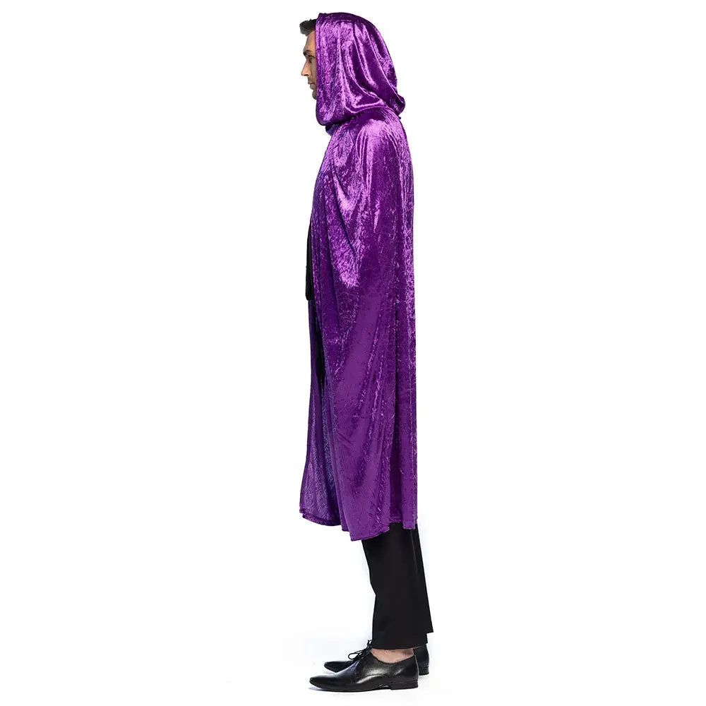 Cape à Capuche - Luxe Velours - Violet - 170 cm