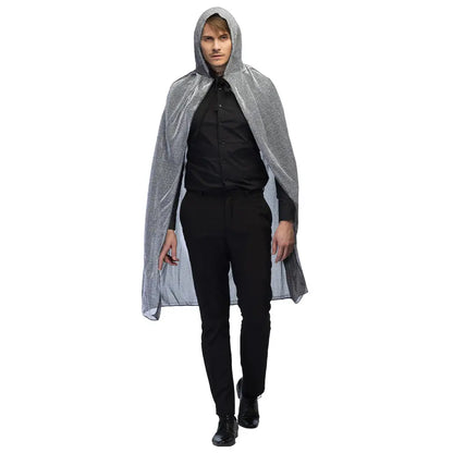 Cape à Capuche - Pailleté - Argent - 140 cm