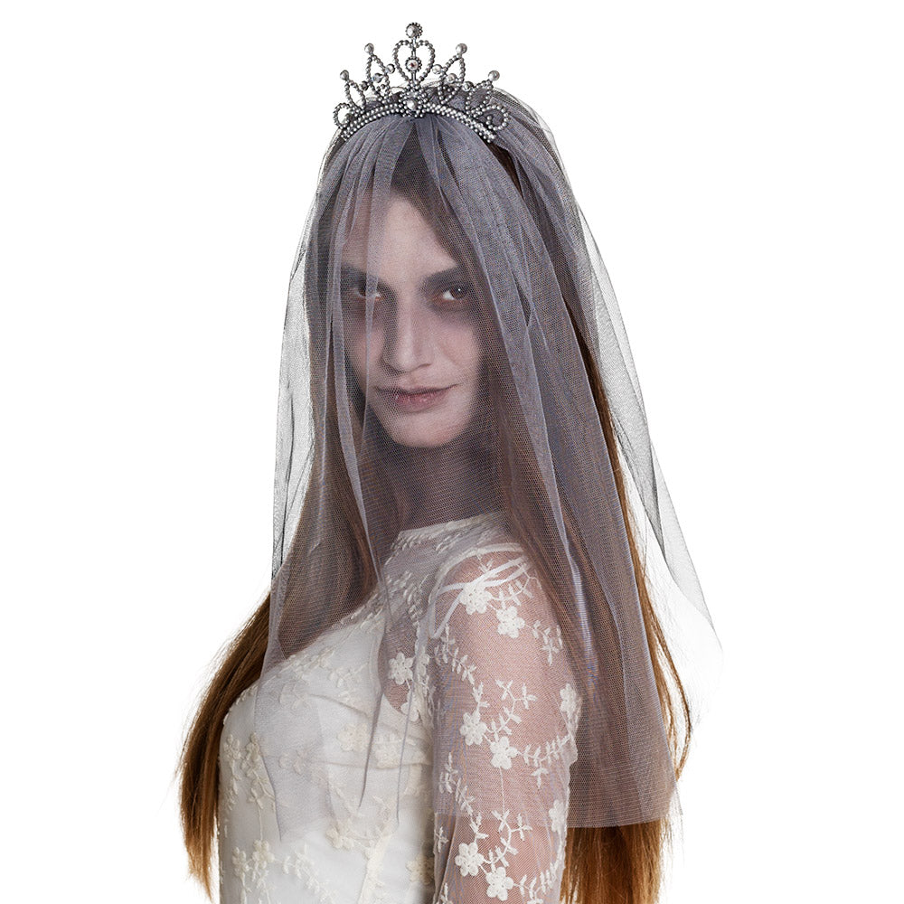 Couronne Princesse Zombie avec voile