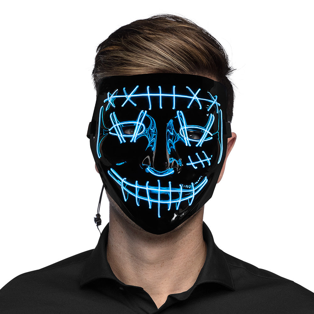 Masque lumineux LED Killer Smile Bleu