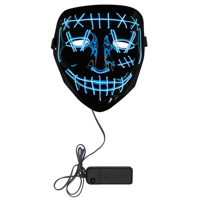 Masque lumineux LED Killer Smile Bleu