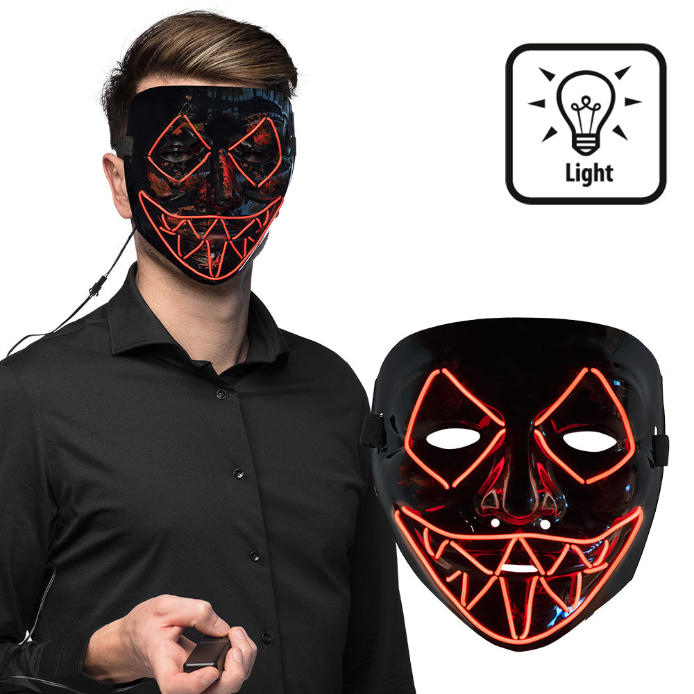 Masque lumineux LED Killer Smile Rouge