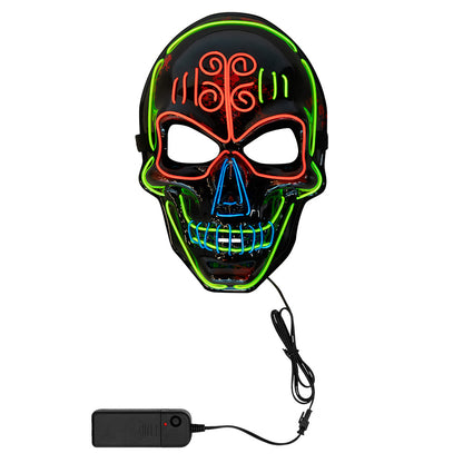 Masque lumineux LED Crâne Dia de los Muertos