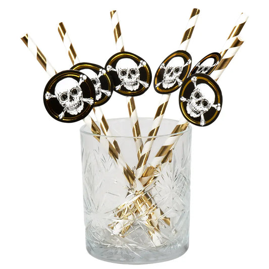 6 Pailles en Papier - Pirates