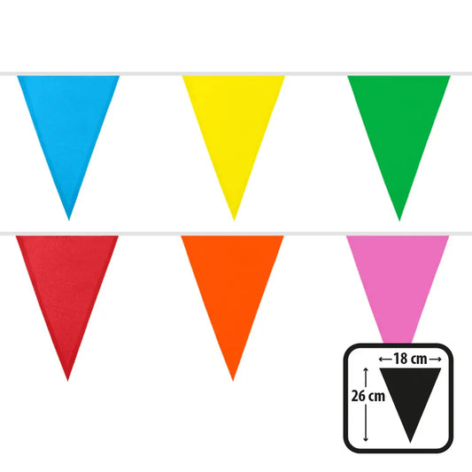 Guirlande de Fanions Polyester Multicolore (26 x 18 cm) (6 m)