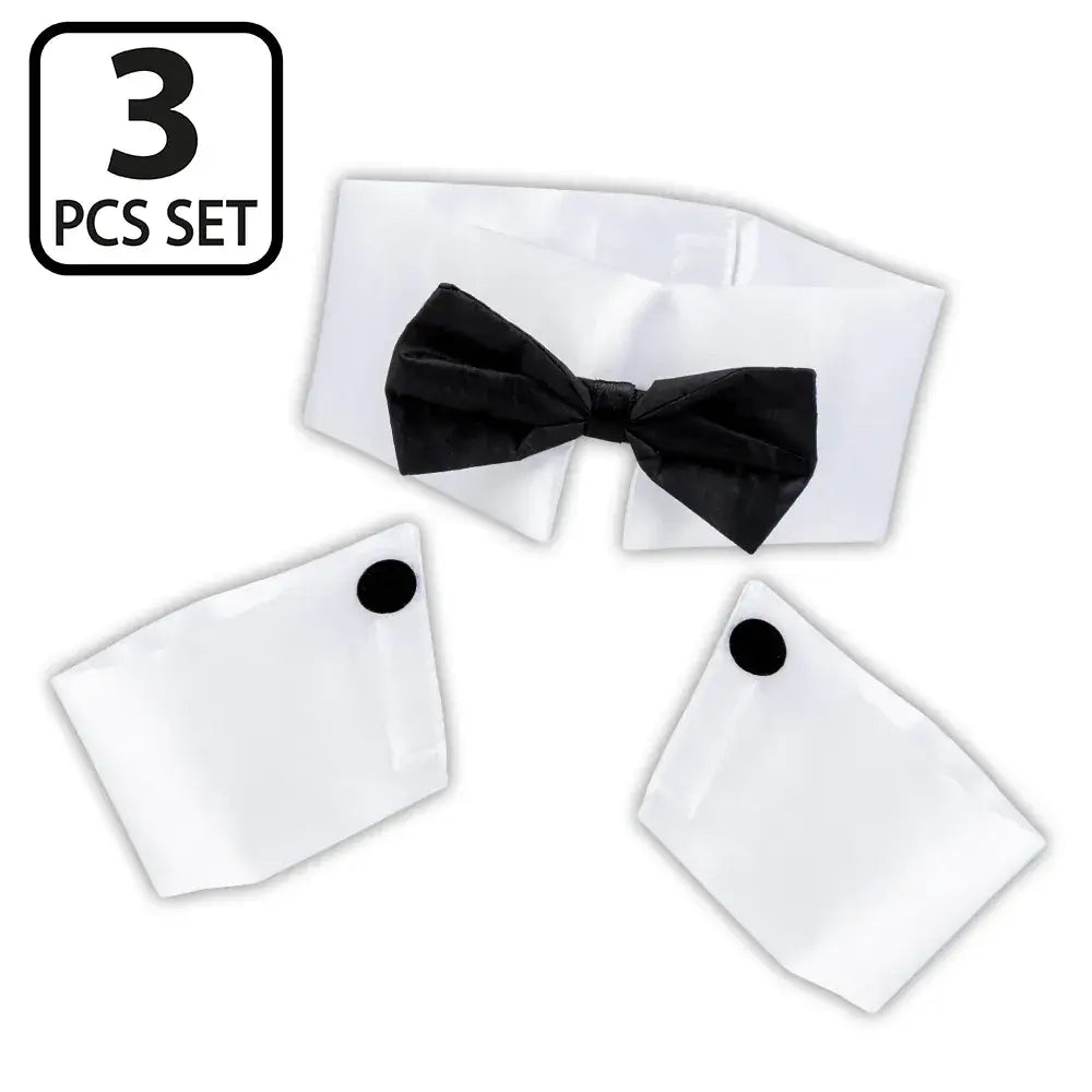 Set Stripteaser (collier avec noeud papillon et 2 manchettes)