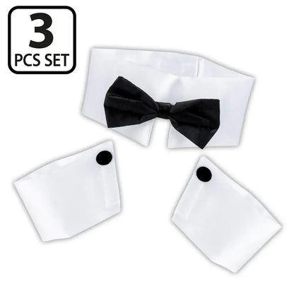 Set Stripteaser (collier avec noeud papillon et 2 manchettes)