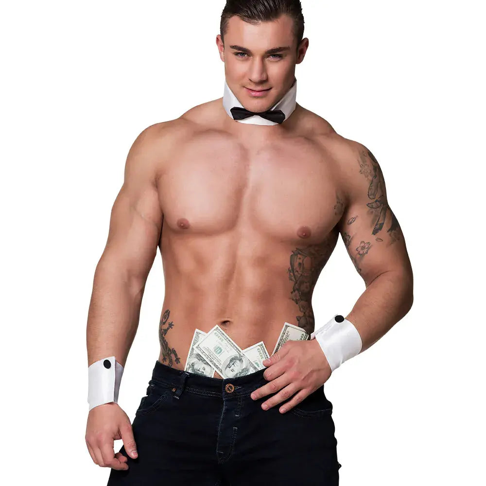 Set Stripteaser (collier avec noeud papillon et 2 manchettes)