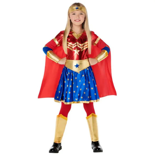 Costume Fille Super-héroïne Star - 5-6 ans