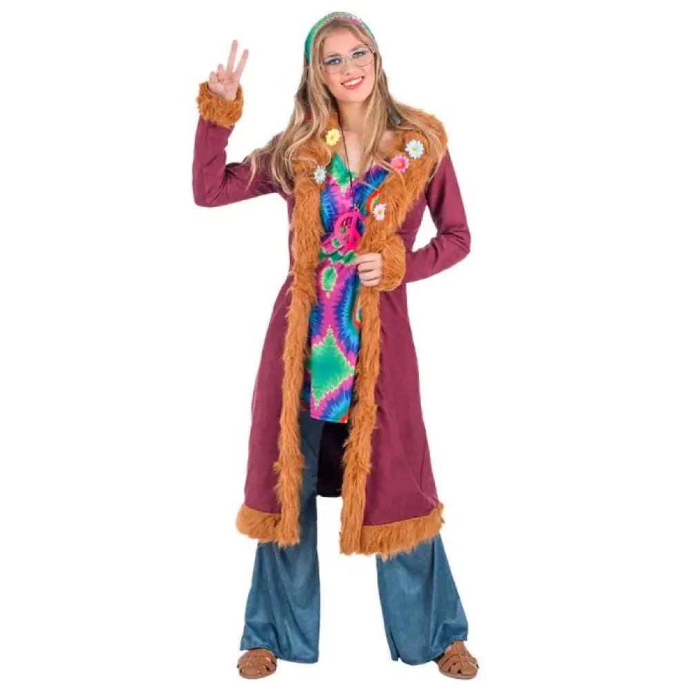 Costume Femme Happy Hippie - S