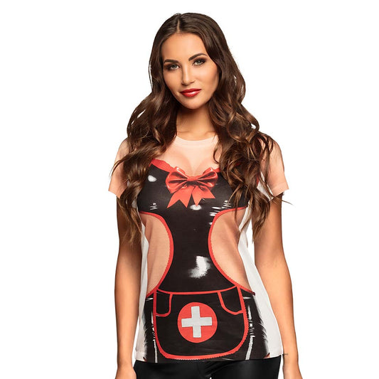 Chemise photoréaliste Naughty nurse