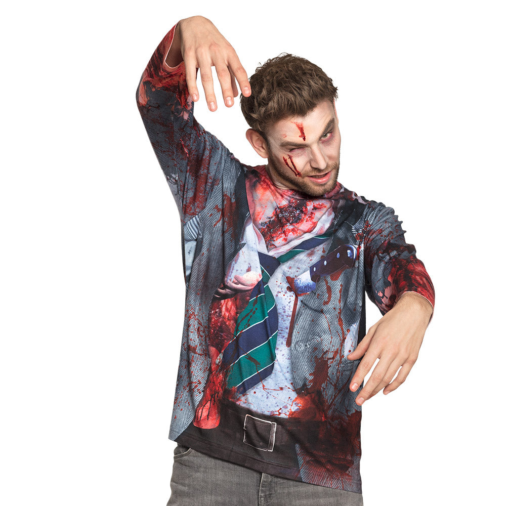 Chemise photoréaliste Zombie freak