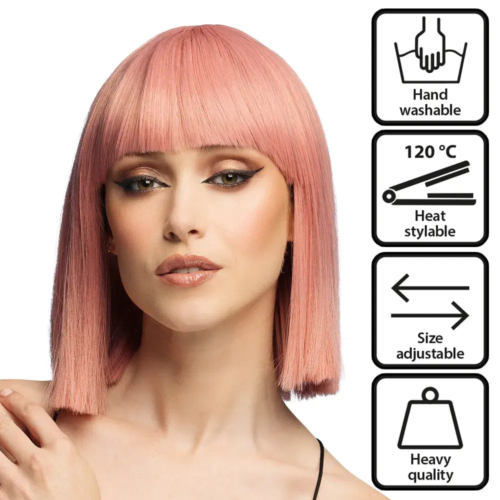 Perruque Djamilla Coral Pink - Haute Qualité