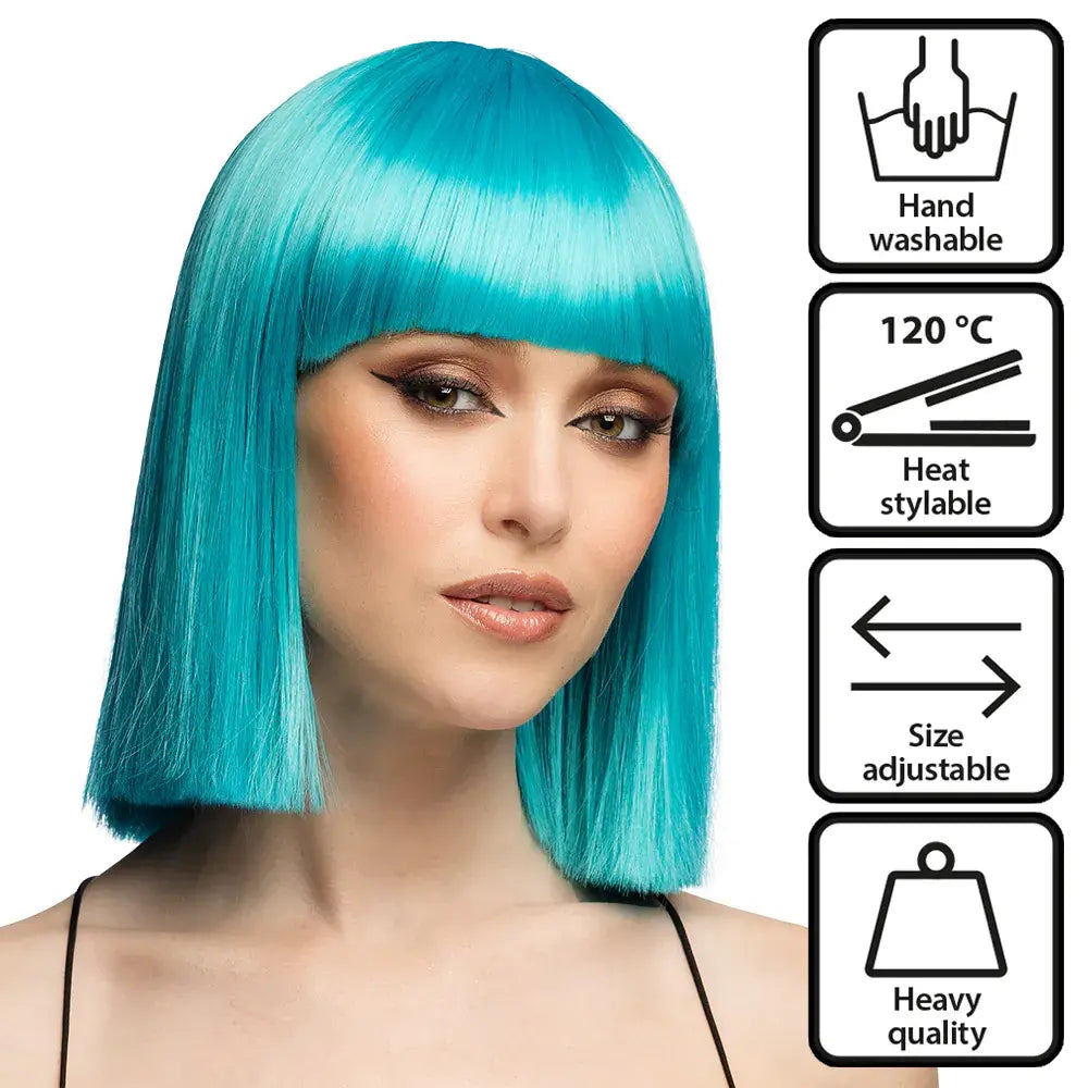 Perruque Djamilla "Azure Blue" - Haute Qualité