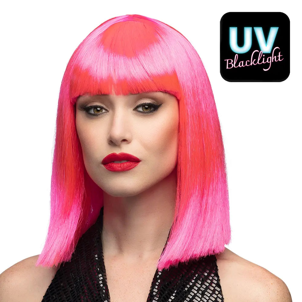 Perruque Dance Rose Fluo