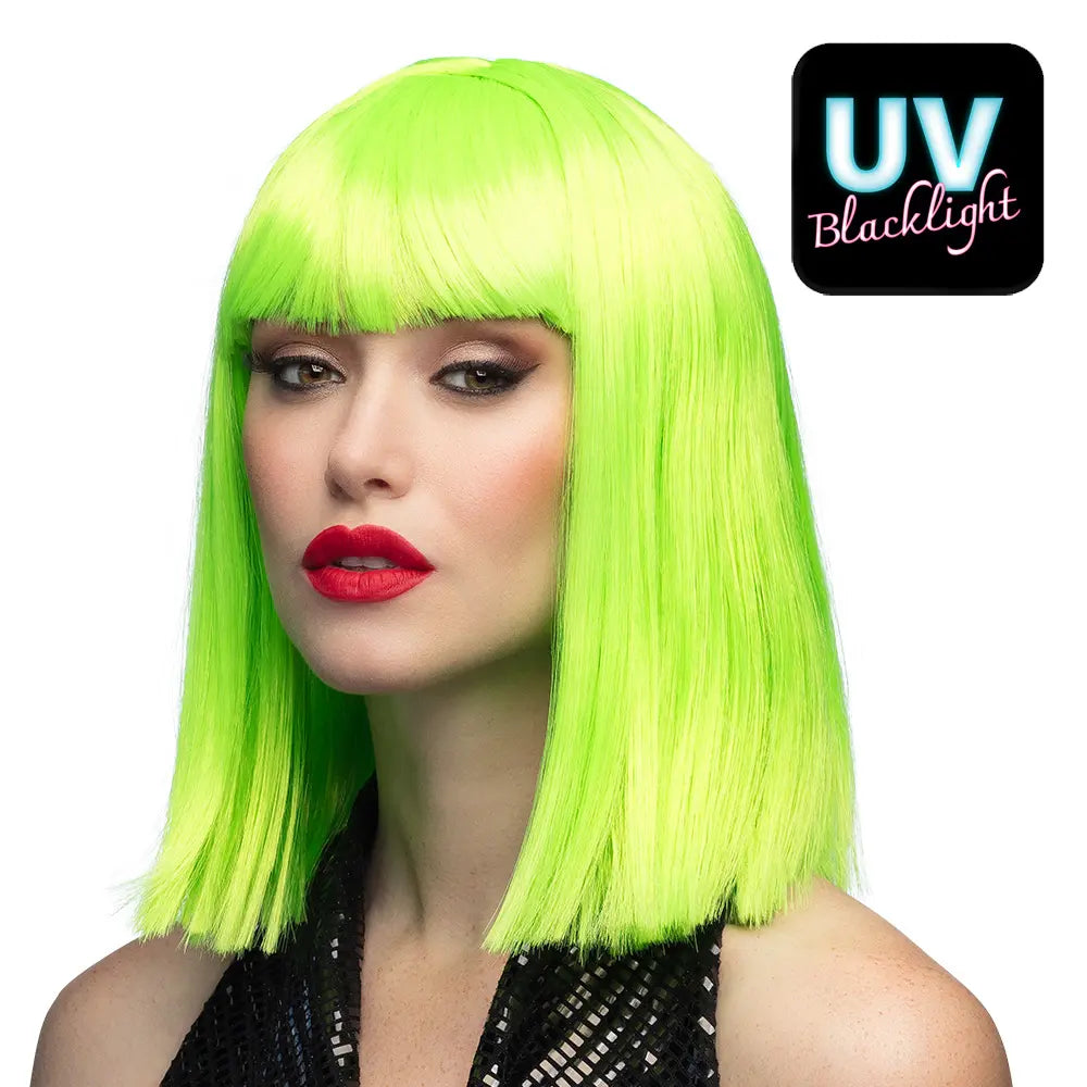 Perruque Dance Vert Fluo