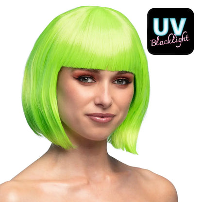 Perruque Cabaret Vert Fluo