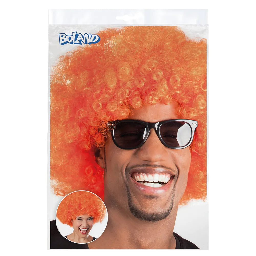 Perruque Afro Orange