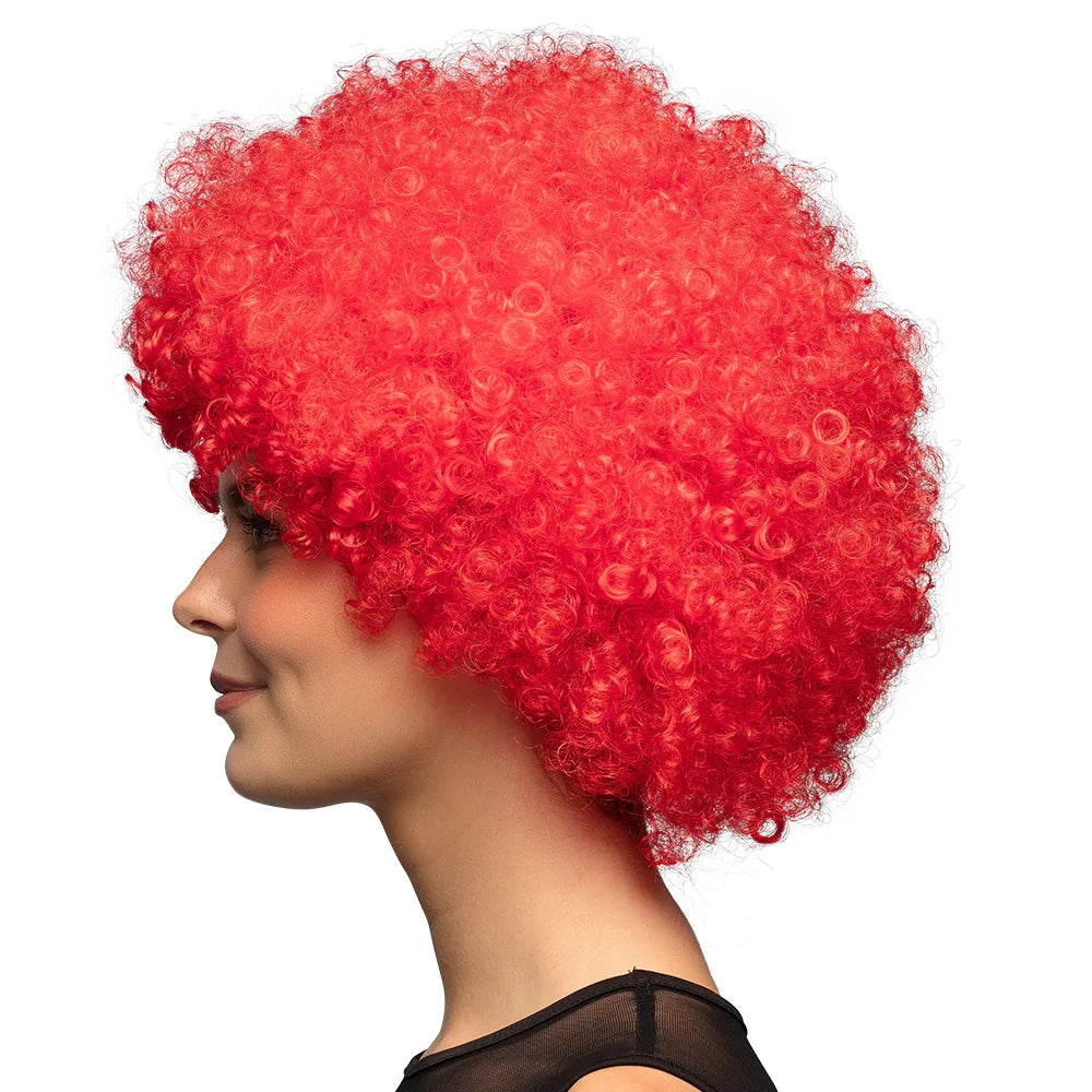 Perruque Afro Rouge