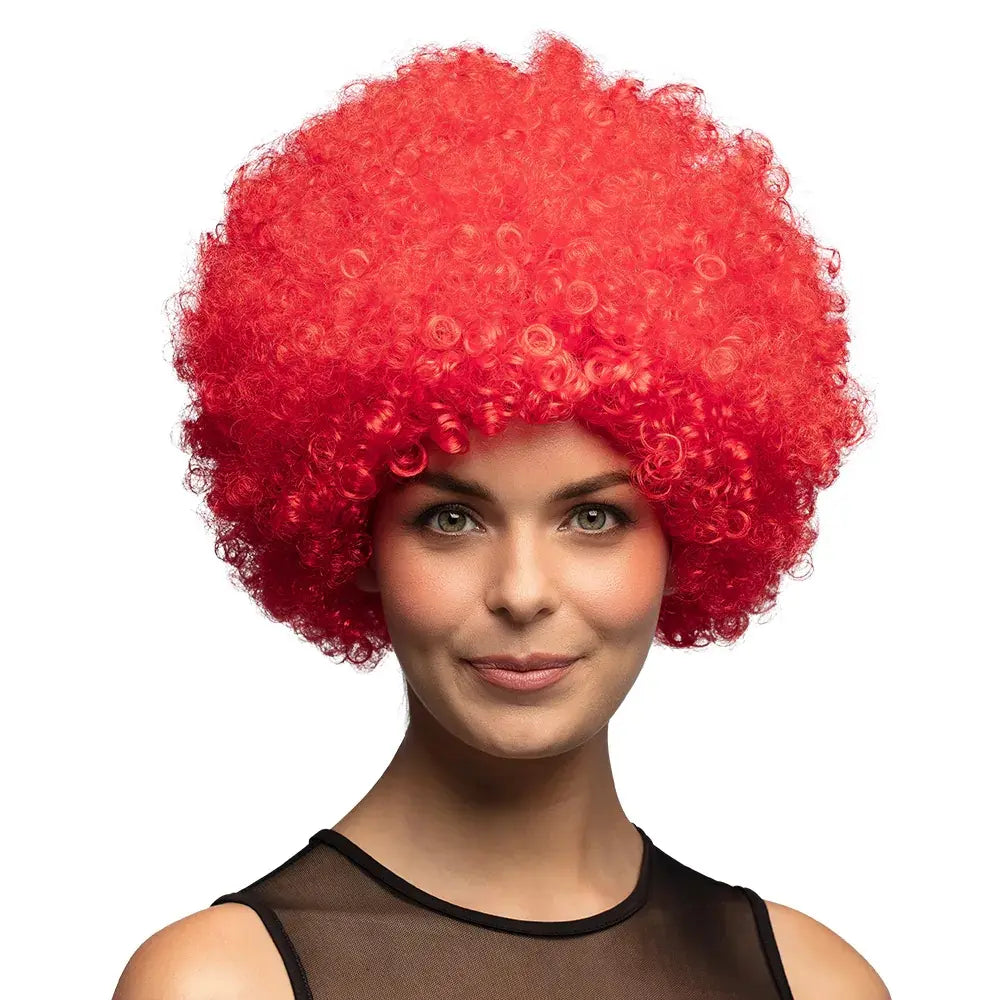 Perruque Afro Rouge