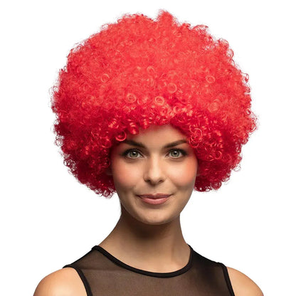 Perruque Afro Rouge