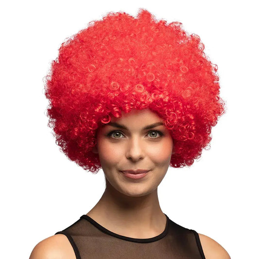 Perruque Afro Rouge