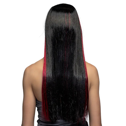 Perruque Sorcière Noir & Rouge