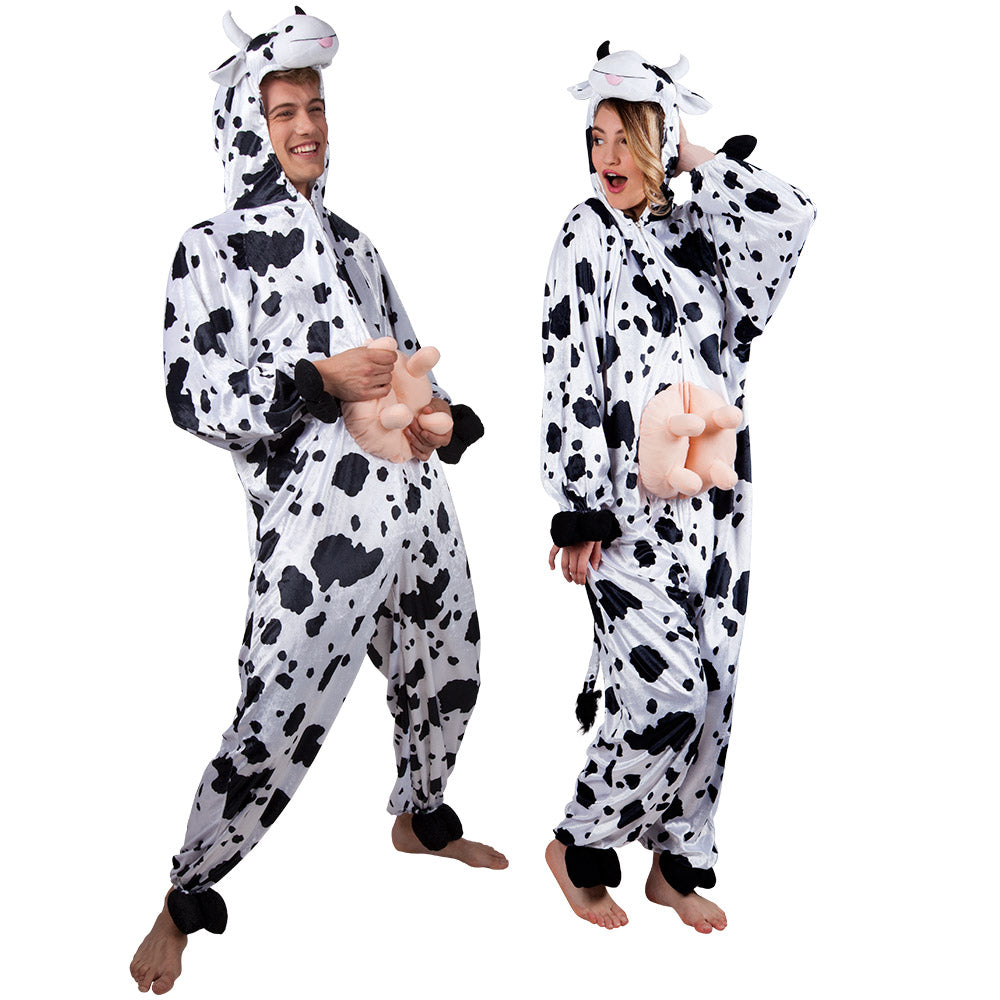 Costume adulte Vache peluche