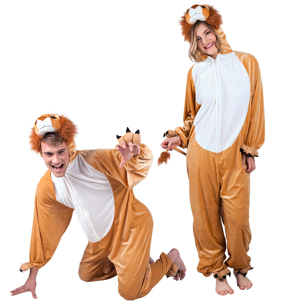 Costume adulte Lion peluche