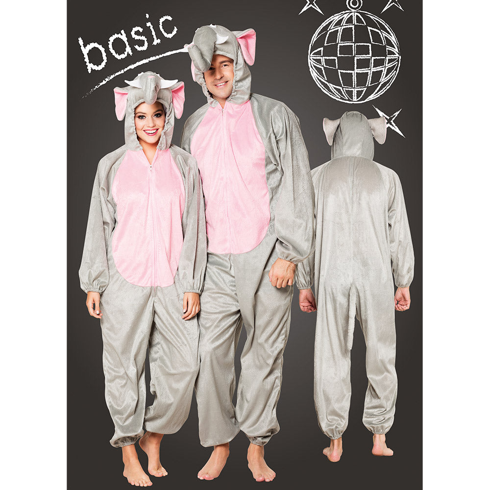 Costume adulte Eléphant peluche basic