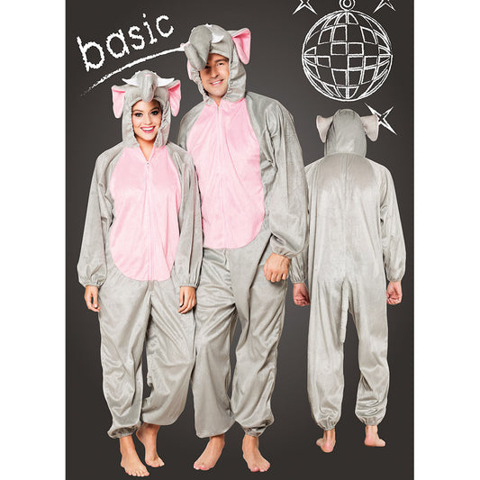 Costume adulte Eléphant peluche basic