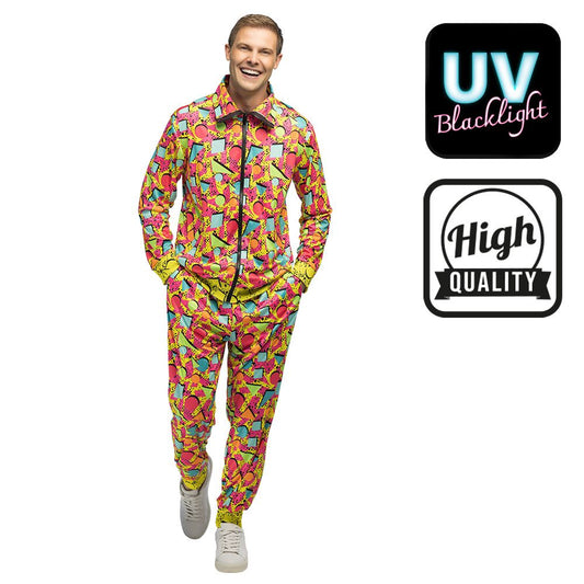 Survêtement Pop Art fluorescent (Homme Taille XXL)